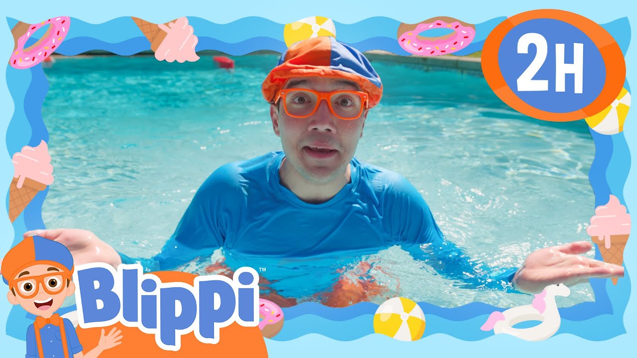 Blippi's First Pool Adventure | Blippi | Educational Songs For Kids| Inclusive Explorers