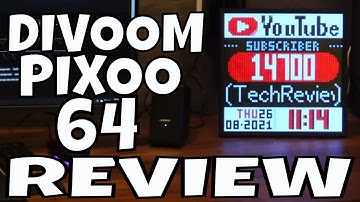 Large LED Pixel Display! Divoom Pixoo-64 REVIEW + YouTube Subscriber Counter! Socials