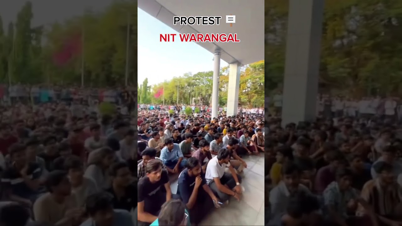 Protest at NIT WARANGAL against Academic Rules and regulations 