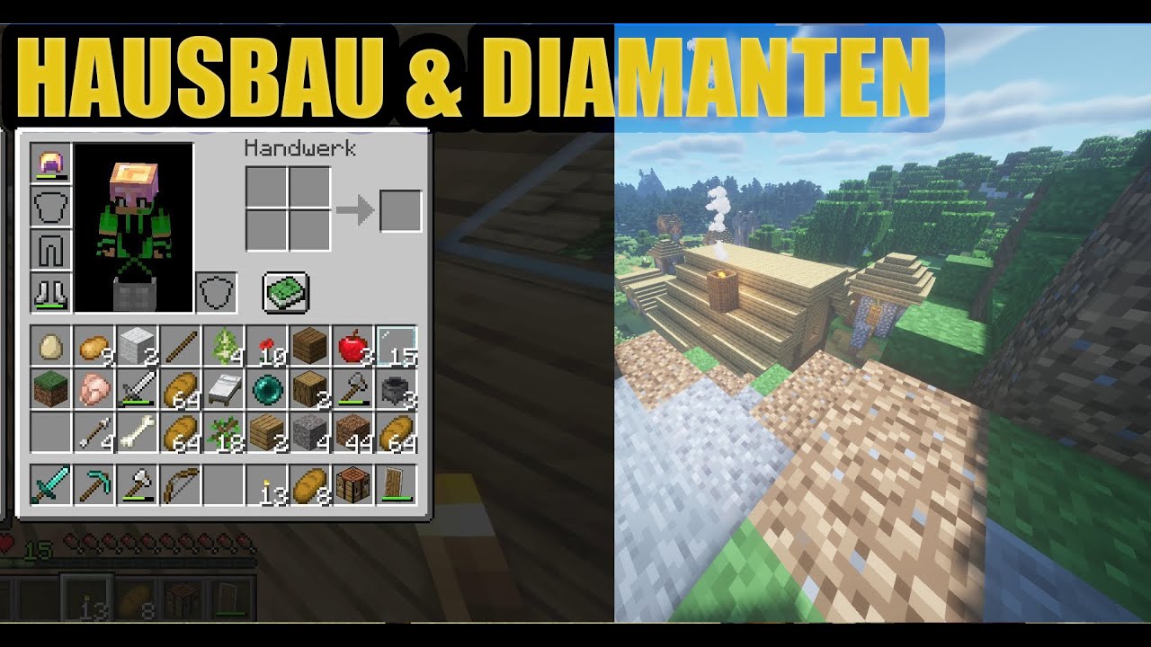 Hausbau und erste Diamanten I Minecraft survival und Tipps