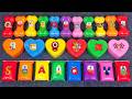 Alphabet Lore - Looking For A-Z SLIME Colorful Rainbow Heart Coloring! Satisfying Slime ASMR