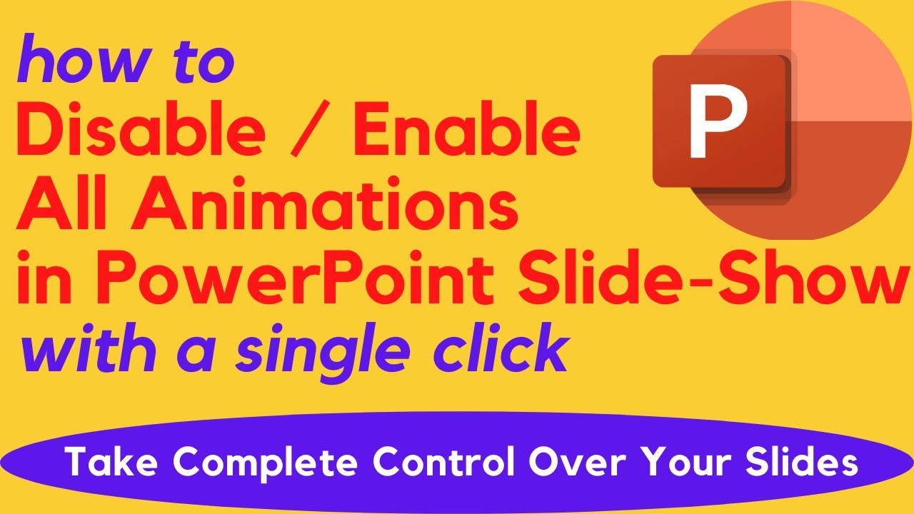 How to Add or Remove PowerPoint Animations from All Slides with a Single  Click | Setup Slide Show - YouTube