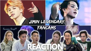 BTS JIMIN LEGENDARY FANCAMS COMPILATION REACTION!!