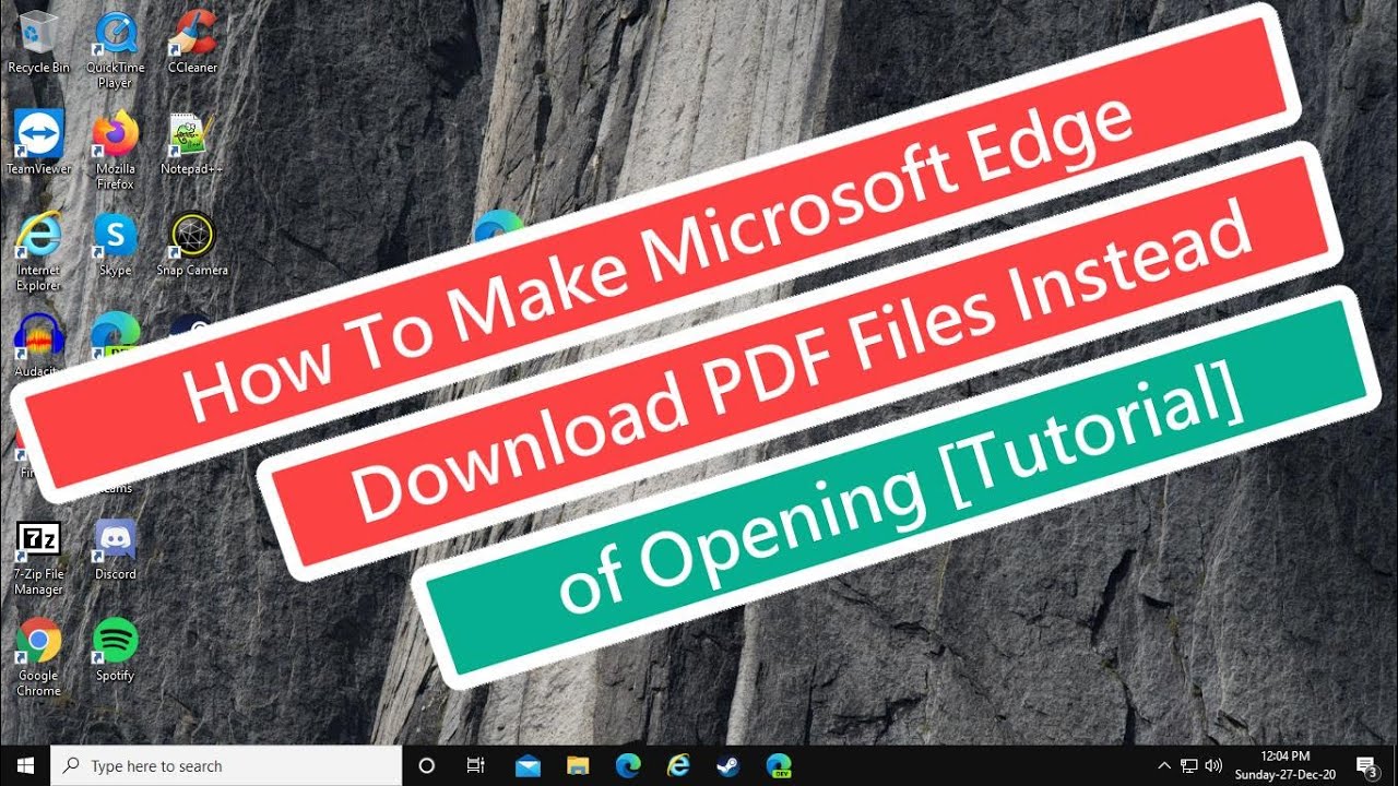 How To Make Microsoft Edge Download PDF Files instead of Opening