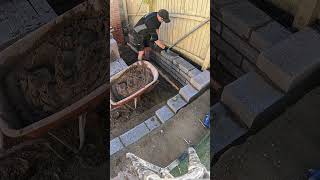 Block laid flat - #landscaping #patio #project #progress #ideas #tips #howto #diy #fypシ