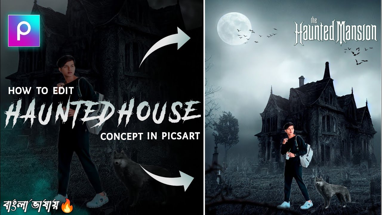 Picsart New Haunted House Manipulation Photo Editing || Picsart Creative Photo Editing Tutorial