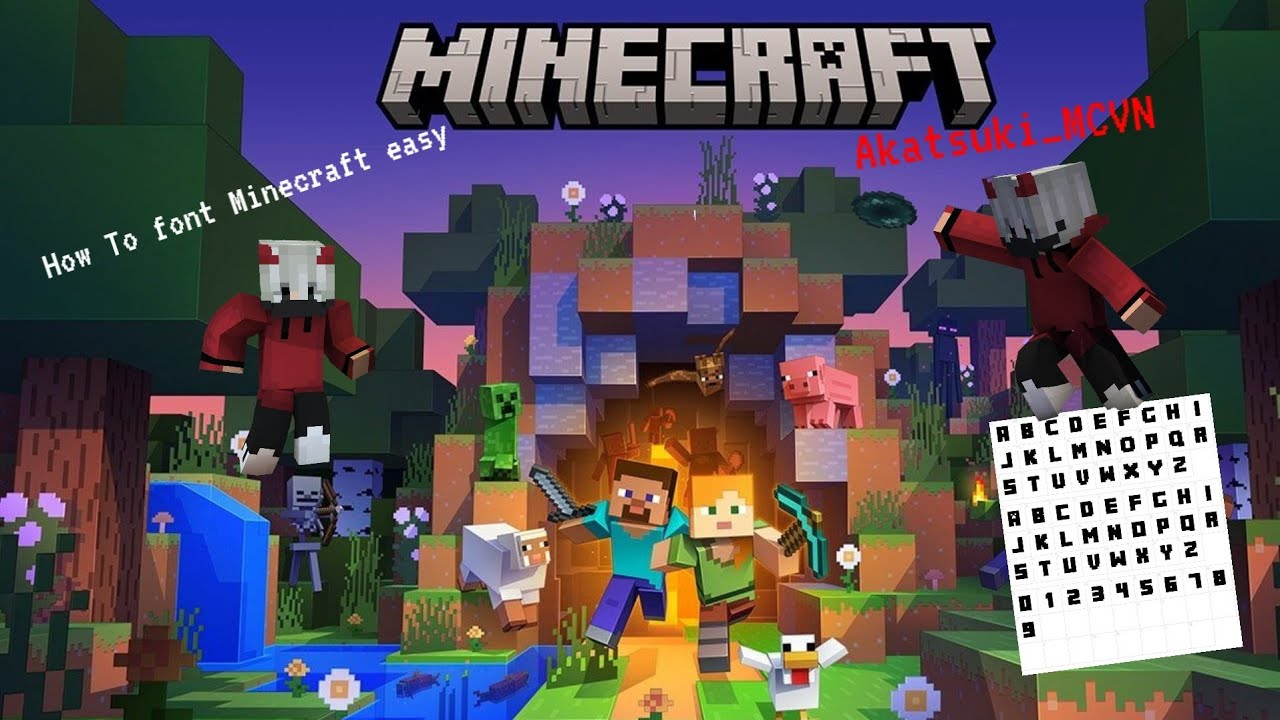 Cách có font chữ Minecraft đơn giản | hướng dẫn #2 - YouTube