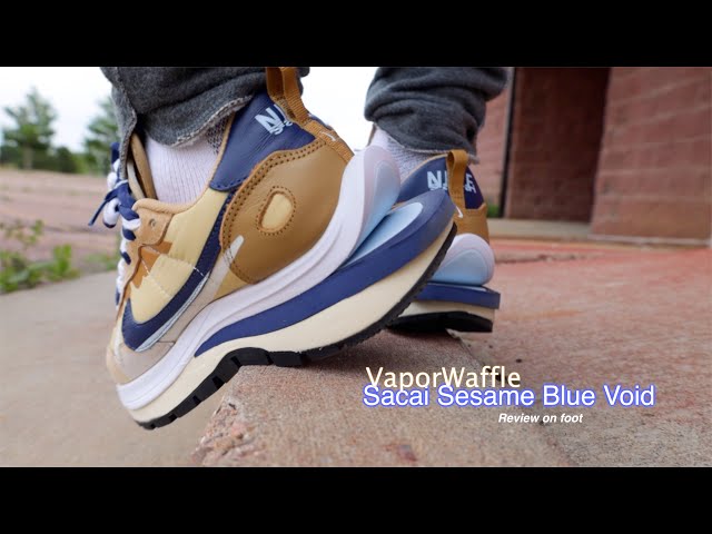 Nike VaporWaffle Sacai Sesame Blue void Review - YouTube