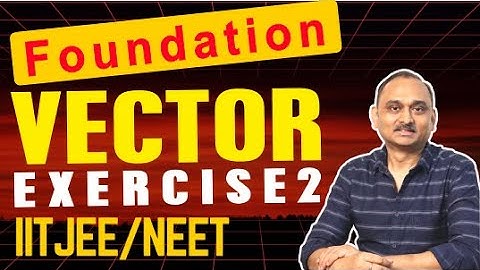 Foundation - Vectors Exercise 2 - Doubt Solving|IITJEE,NEET | Devendra Chandrakar Sir
