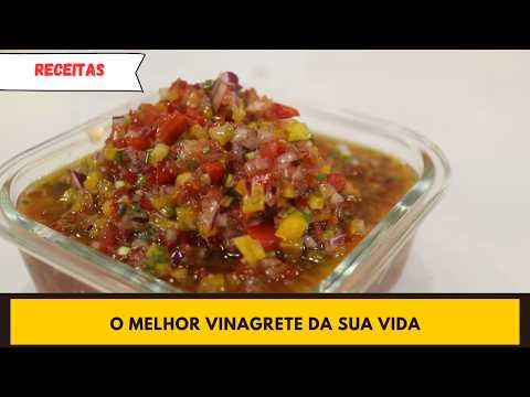 One of my favorite side dishes to have with feijoada, sandwiches, and barbecue is vinaigrette!