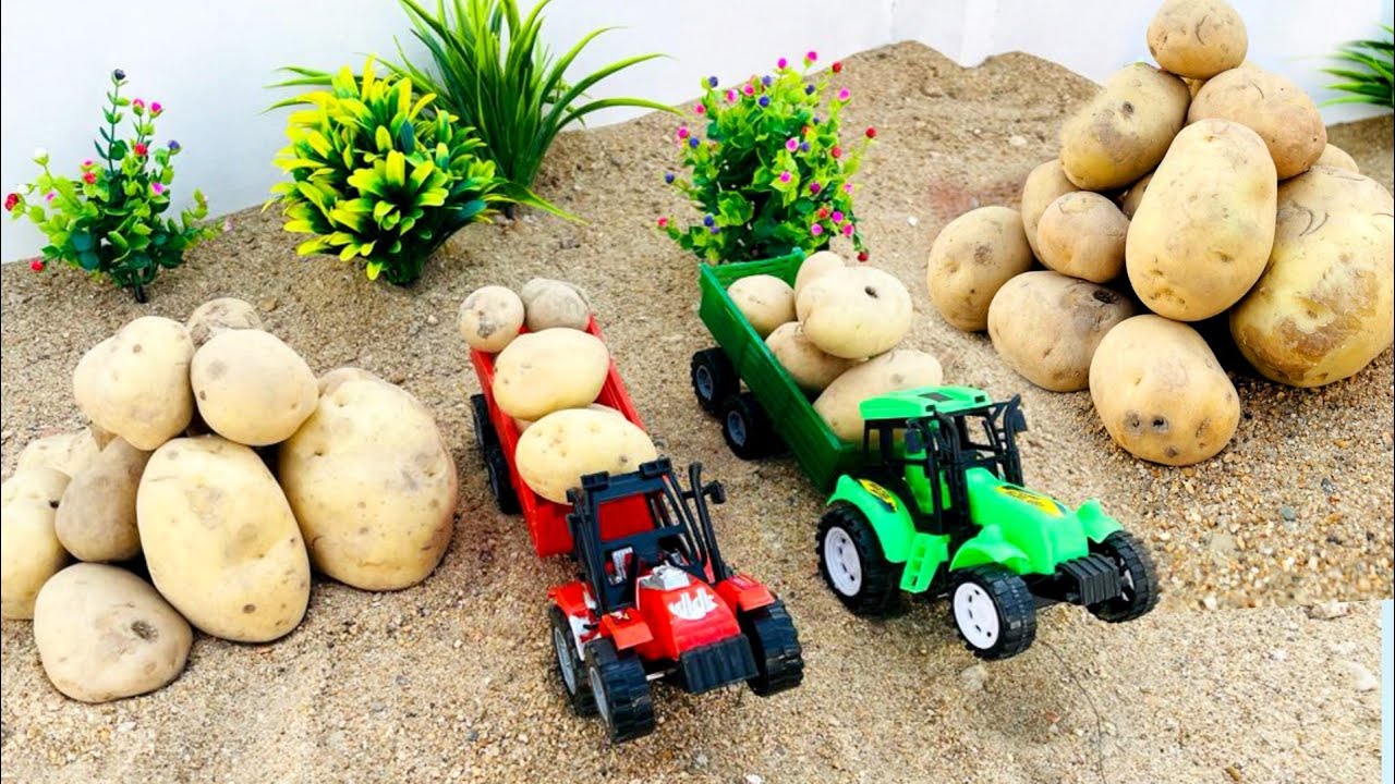 Patato Loading Tractor Trolley Tractor Vala Cartoon Mini Tractor