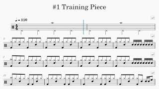 #1 Drums Training Piece with click | 110 BPM