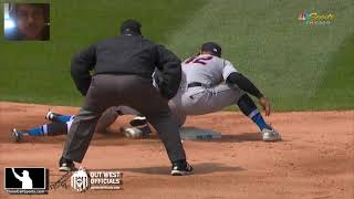Pushed Off Base - Tmac & Gil Debate Adam Eaton's Slide & Andres Gimenez's Tag in Chicago