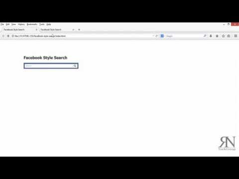 Facebook Style Search (Part 1-4) - HTML & CSS