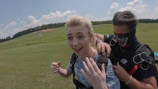 Skydive Alabama, Tandem Skydive, Megan Crosby from Trussville, AL
