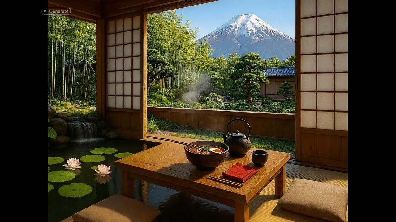 10 Hours of 4K Japanese Garden Ambience – Peaceful Relaxation, Meditation, Sleep & Study Sounds
