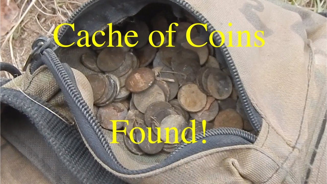 Cache of Coins Found! 470 coins! Awesome Happiness! - YouTube