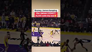 Bronny James keeping the James LEGACY ALIVE with the lob😤 #nba #basketball #lakers