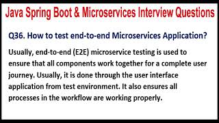 Java Spring Boot & Microservices Interview  | Q36. How to test end-to-end Microservices Application