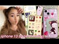 WHATS ON MY PINK IPHONE 13 | aesthetic phone transformation, my setup for productivity + unboxing!