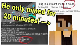 RUNDOWNHD CAUGHT AGAIN! | Faked mining for 5 hours!