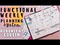 Functional Weekly Planning Step by Step System| Hobonichi Cousin A5 Work & Home Planner Productivity