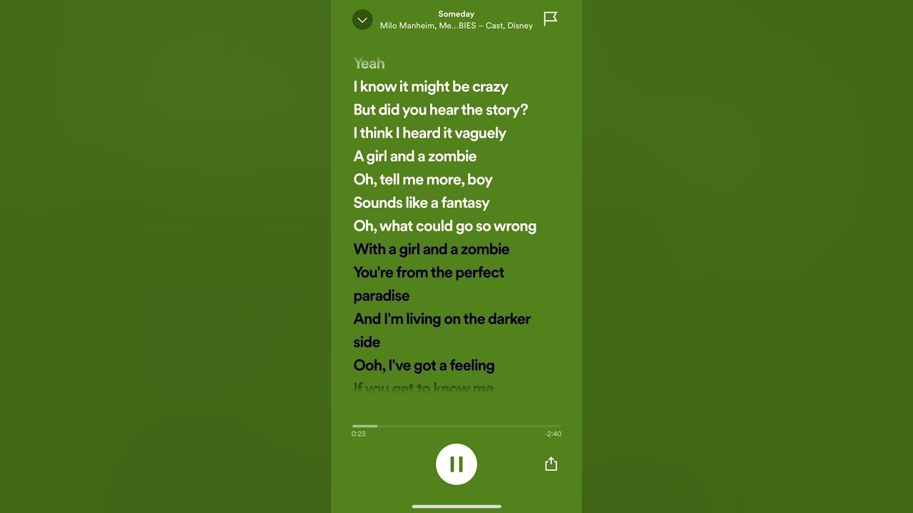 Someday -milo manheim , ZOMBIES #lyrics #disney