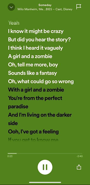 Someday -milo manheim , ZOMBIES #lyrics #disney