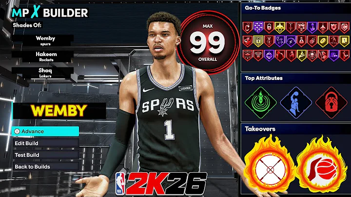 THE BEST CENTER BUILD IN NBA 2K26! UNSTOPPABLE 7'4 BUILD