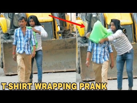 T-SHIRT WRAPPING PEOPLE PRANK || PRANK IN INDIA || MOUZ PRANK