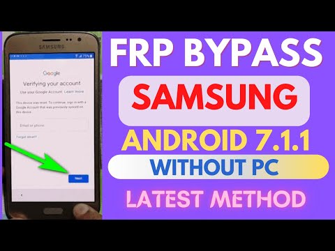 Samsung Android 7.1.1 FRP Bypass Google Account Unlock Without PC