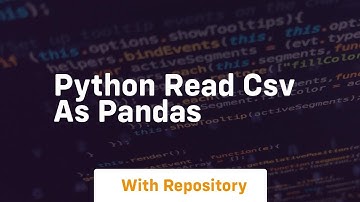 python read csv as pandas