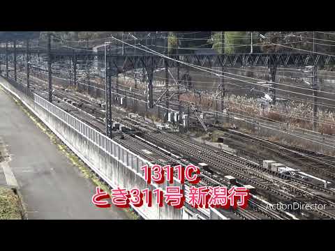 上毛高原付近を高速通過する上越新幹線E7系・E2系(200系カラーあり)