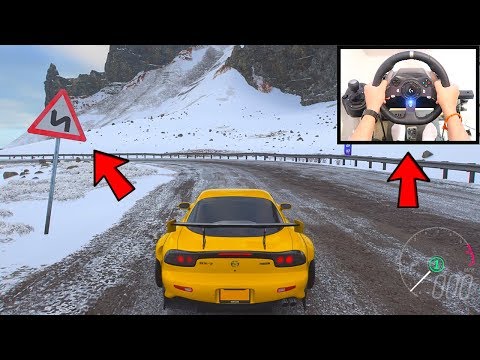 forza-horizon-4-touge-drifting-mazda-rx-7-in-snow-(steering-wheel-+-shifter)-fortune-island-gameplay