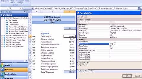 BCS Prosoft and BizInsight:  The report designer experience