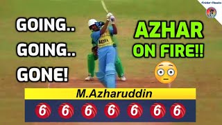 Azharuddin Amazing Huge Sixes with a Light Bat | Just a Flick of the Wrists, Perfectly Timed Shots!! Resimi