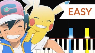 Pokemon Journeys Theme Song (EASY Piano Tutorial)