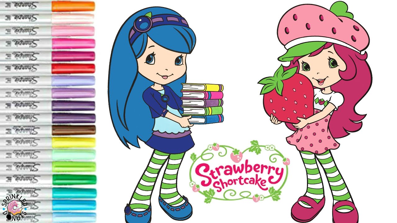 Strawberry Shortcake Coloring Book Pages 🍓 Blueberry Muffin 🍓 Orange  Blossom 🍓 HAPPILY SNOWBALL 🍓 