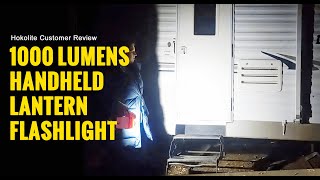 Customer Product Review: 1000 Lumens Hanging Lantern Flashlight Rechargeable Handheld Spotlight