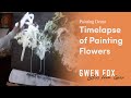 Timelapse of a flower painting