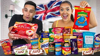 Trying BRITISH SNACKS for the FIRST TIME! *WOAH*