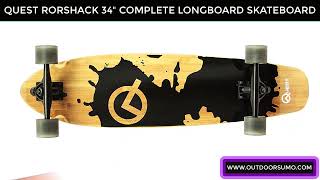 Quest Rorshack 34 Complete Longboard Skateboard Multi QT NRS34C Review and Buying Guide By OutdoorSu