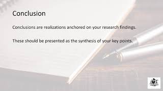 How to Write Chapter 5   Summary of Findings, Conclusion and Recommendation PPT