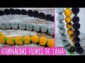 Cómo hacer guirnaldas de flores de lana