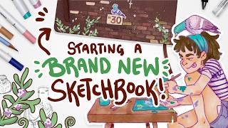 STARTING SKETCHBOOK No. 30!! | Painting the Cover, Cutting Windows, AND MORE!