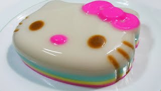 วุ้นแฟนซี I วิธีทำวุ้นเค้กคิตตี้ เค้กการ์ตูน สร้างรายได้!! - How to Make KITTY Jelly Cake