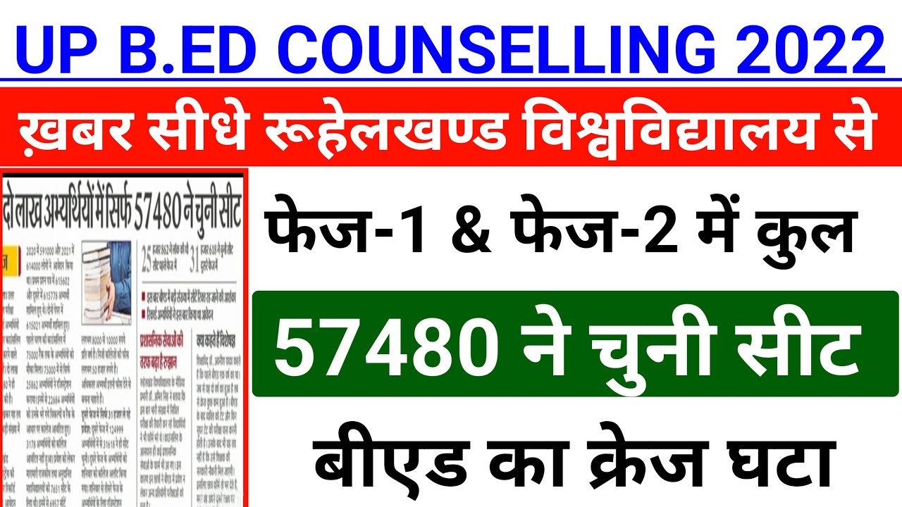 UP B.Ed से स्टूडेंट्स का घटा क्रेजफेज 2 ResultUP B.Ed Counselling