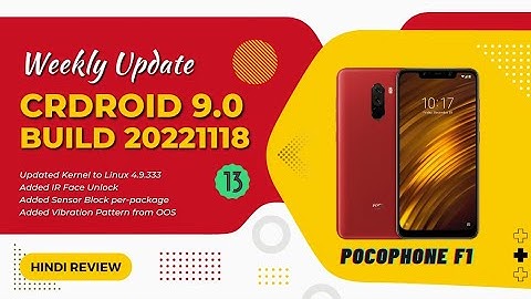 crDroid 9.0 | Android 13 | Weekly Update | Build 20221118 | Pocophone F1