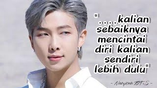 Kata Kata Bijak : Belajar Mencintai Diri Sendiri | Namjoon (RM) BTS