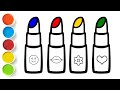 beautiful Lipsticks Drawing Tutorial for Kids | Easy Step-by-Step Guide@BachaParty17